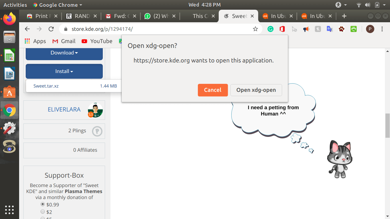 18.04 Open xdgopen does nothing in Chrome on KDE store Ask Ubuntu