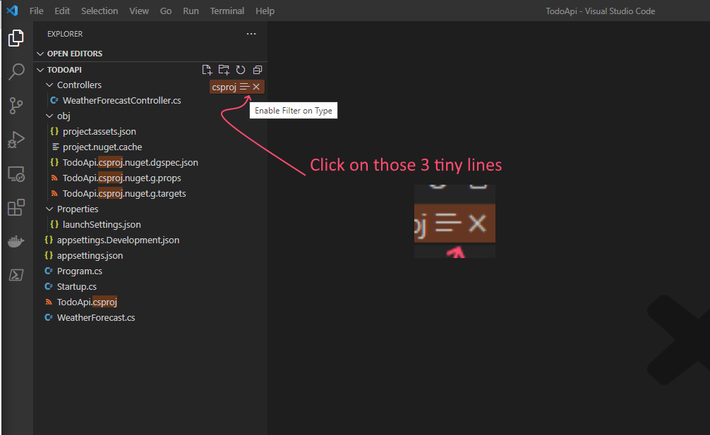 How to filter files shown in Visual Studio Code? Stack Overflow