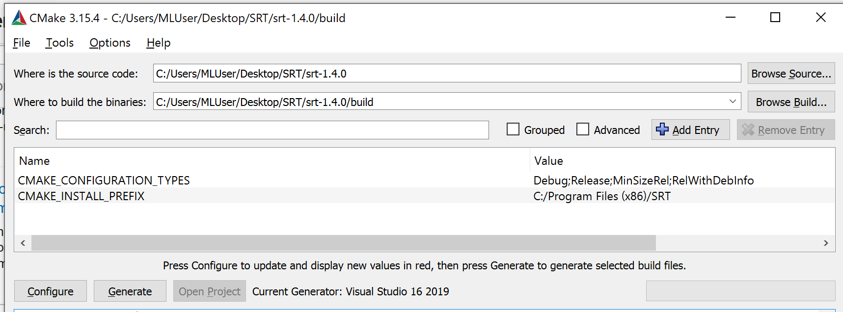 c++ "Please try enabling Peruser Redirection" with CMake and VS19