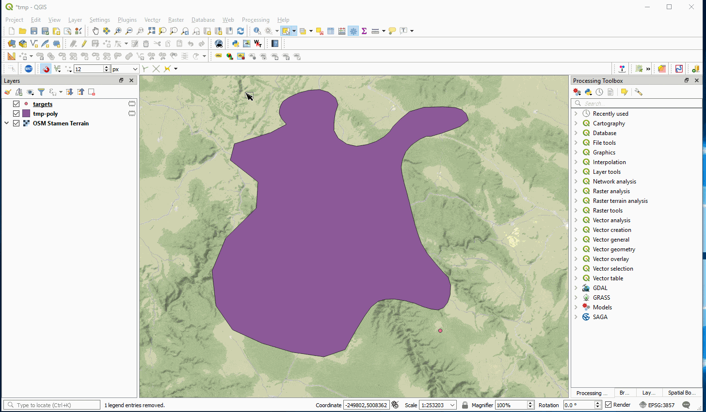 qgis How do I center a polygon on specific coordinates? Geographic
