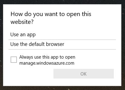 popup - Clicking on a link on Visual Studio pops up a window that won't