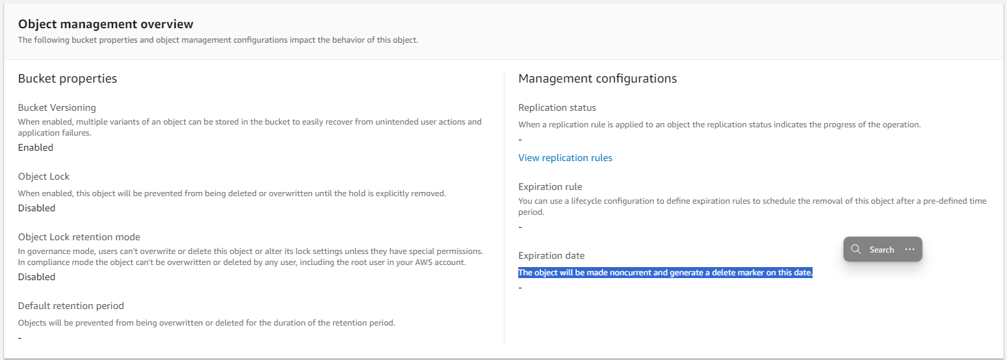 amazon web services AWS S3 Lifecycle doesn't apply to noncurrent