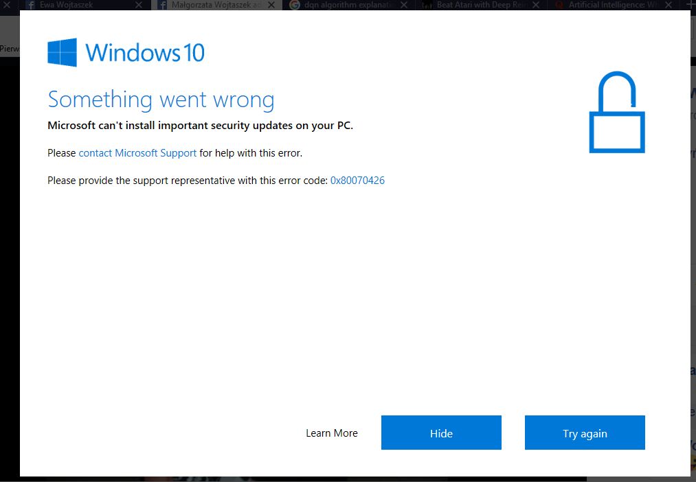 Windows 10 Updates failing Super User
