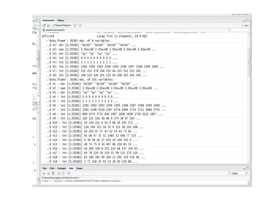 r Create column names in a list of dataframes Stack