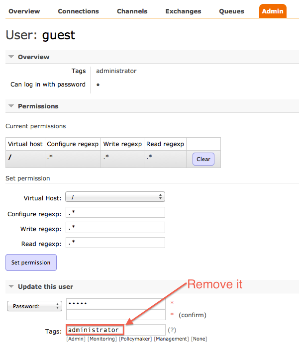 rabbitmqmanagement plugin HTTP API Security concerns