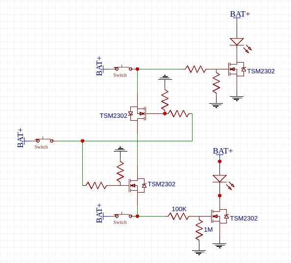 Using MOSFETs to control 3 led modes Electrical Engineering Stack