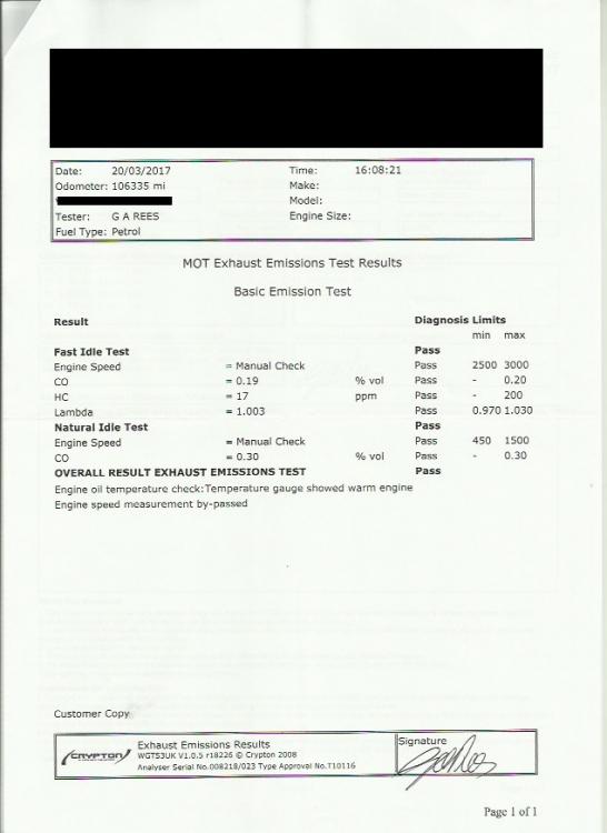 High CO Emissions Motor Vehicle Maintenance & Repair