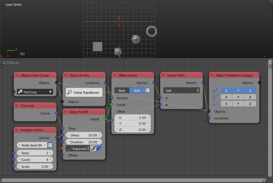 Animation Nodes Extract single object from group to
