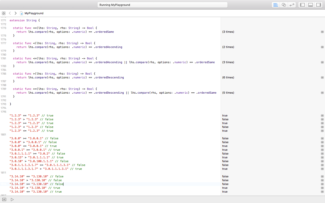 ios Compare two version strings in Swift Stack Overflow