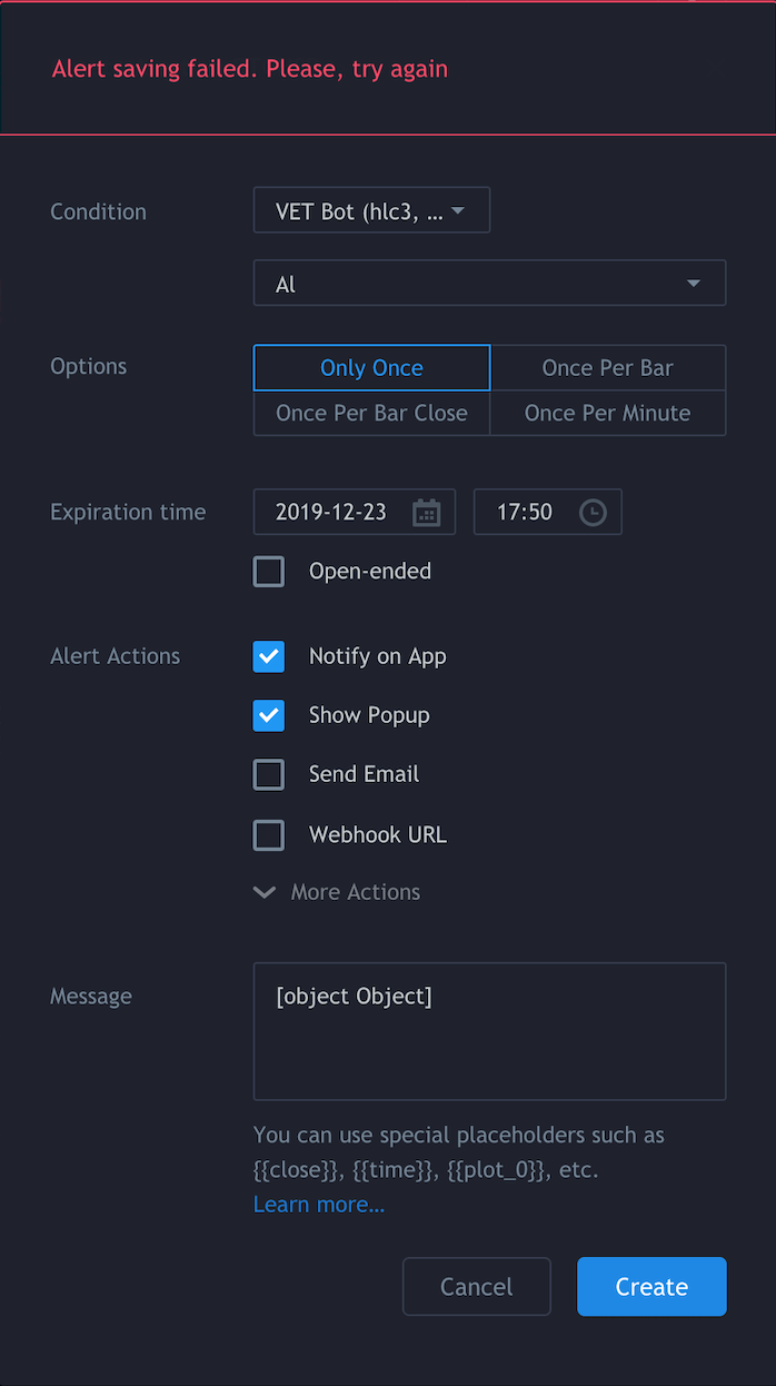 Help Center and Support — Alerts — TradingView