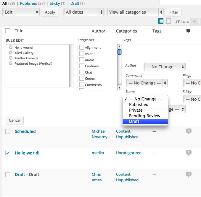 Return All Post from publish to draft [duplicate] Read For Learn