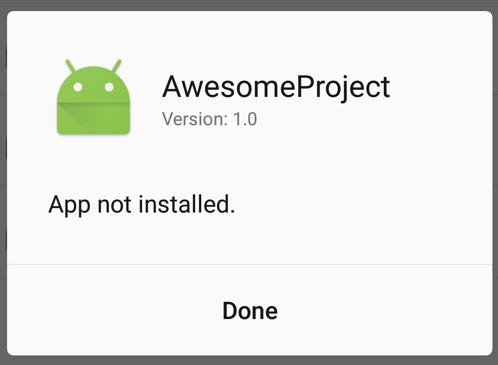 android Unable to install signed apk from React Native Stack Overflow