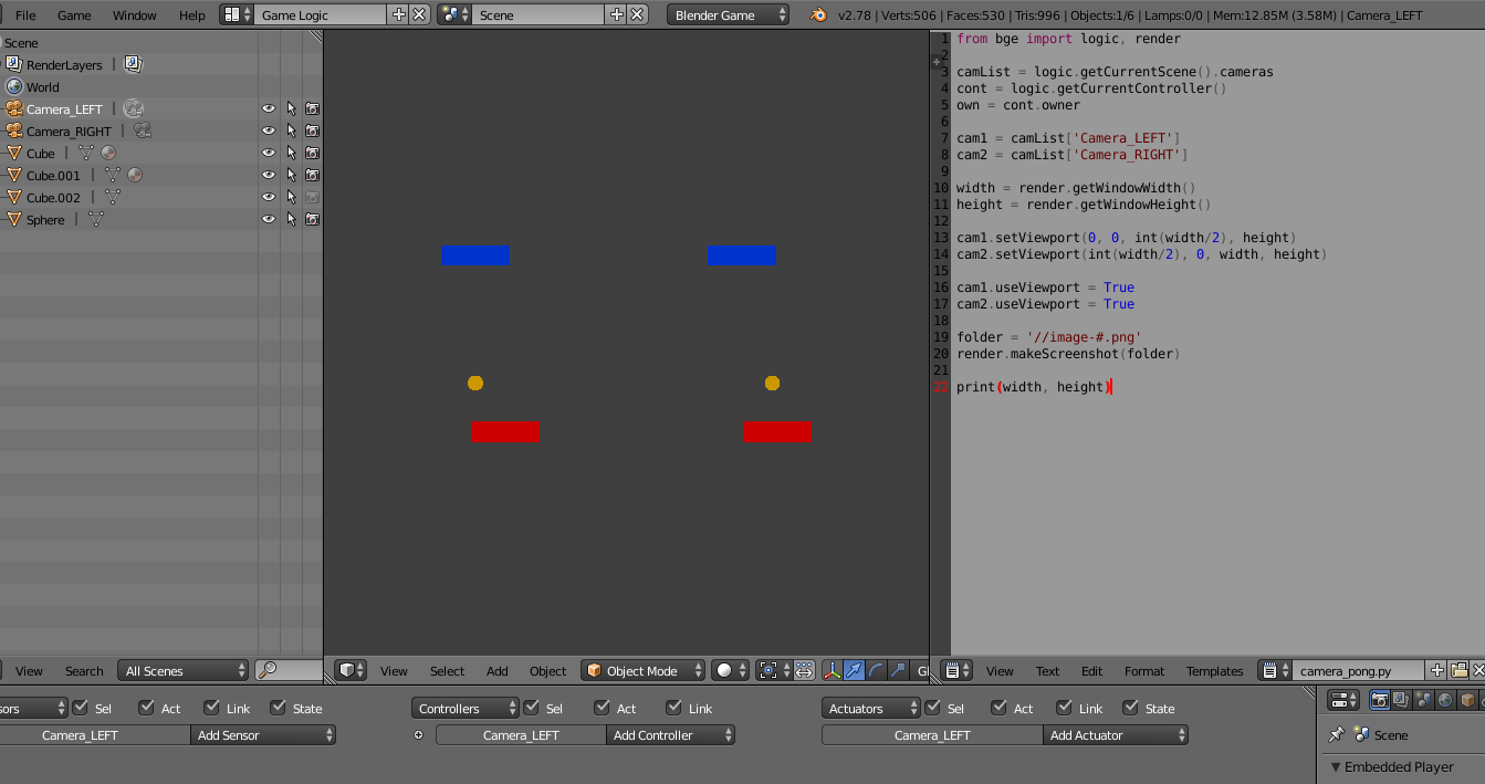 python Capture video from cameras in blender game engine for