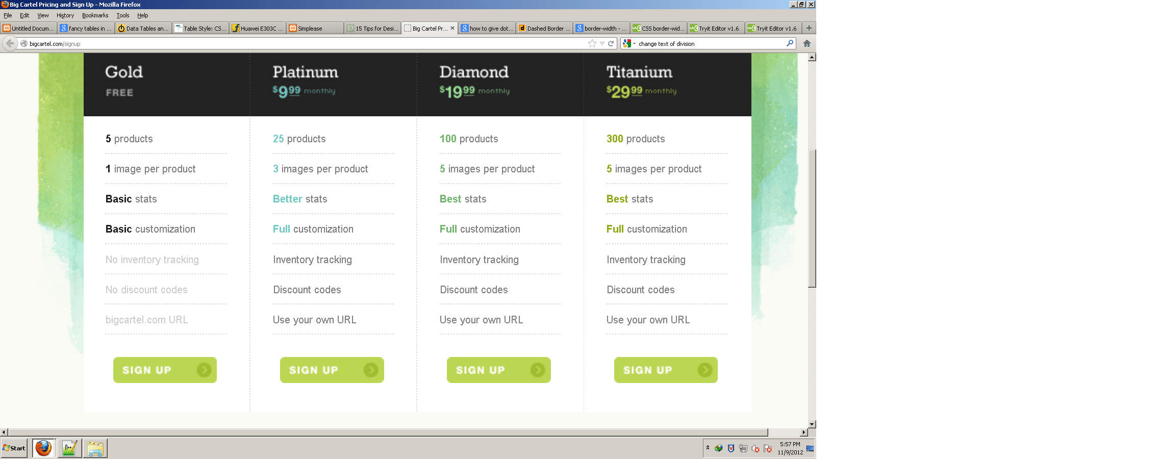 html i want table's each cell border with padding and dotted Stack