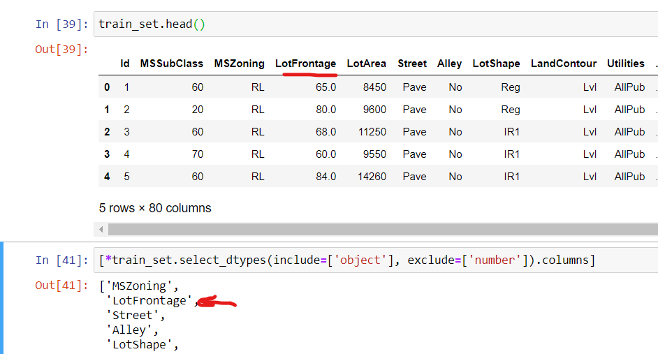 dataframe pandas select 'object' data type using select_dtypes