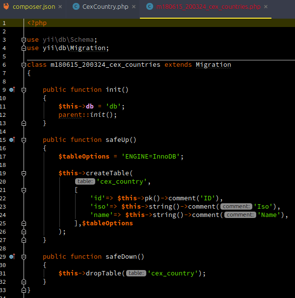 mysql Recreate database tables from Yii2 models Stack Overflow