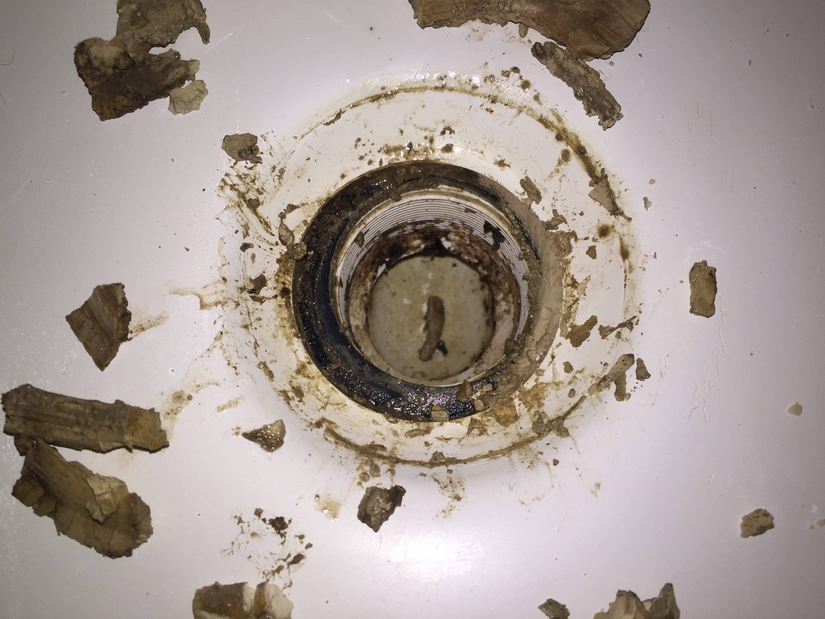 plumbing Repair path leaking bathroom drain and drywall damage