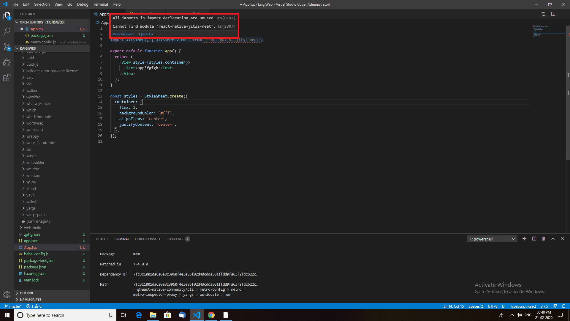 reactnativejitsimeet module not found Stack Overflow