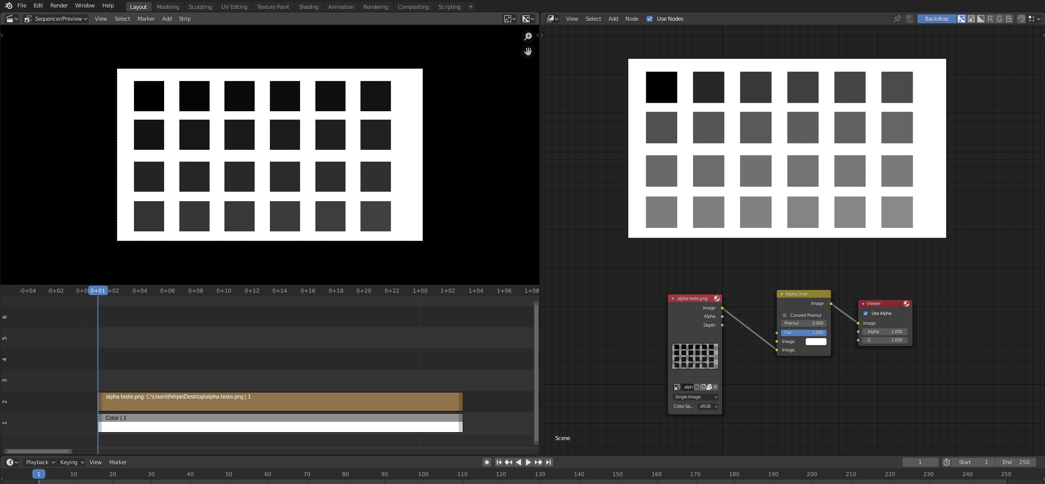 Sequencer alpha over problem Blender