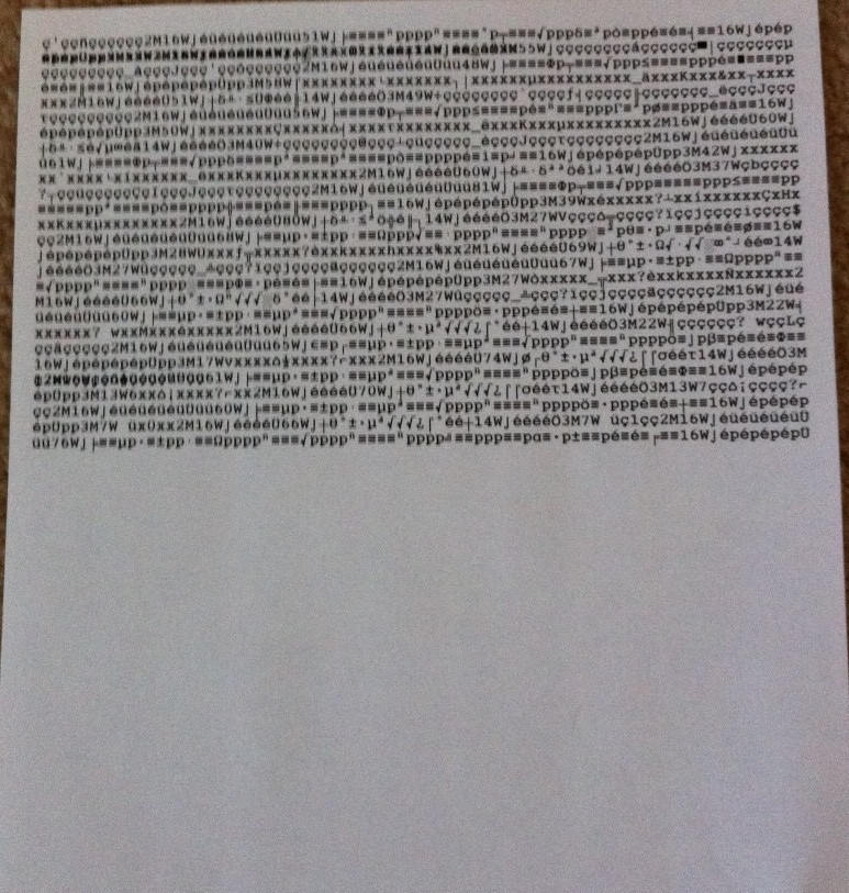 Ghostscript PDF printing garbled Stack Overflow