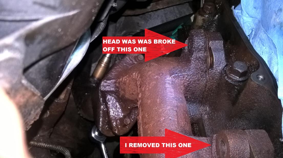 Can I cut these two bolts to remove the exhaust manifold on a 99 Ranger