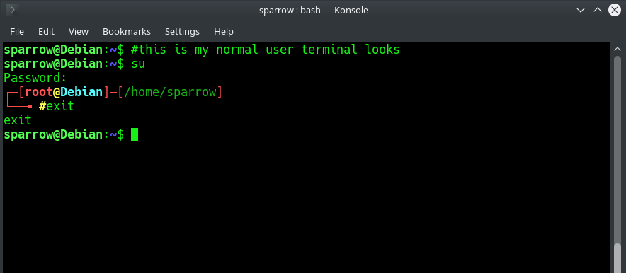 linux Customize bash looks for user profile on debian 9 Unix