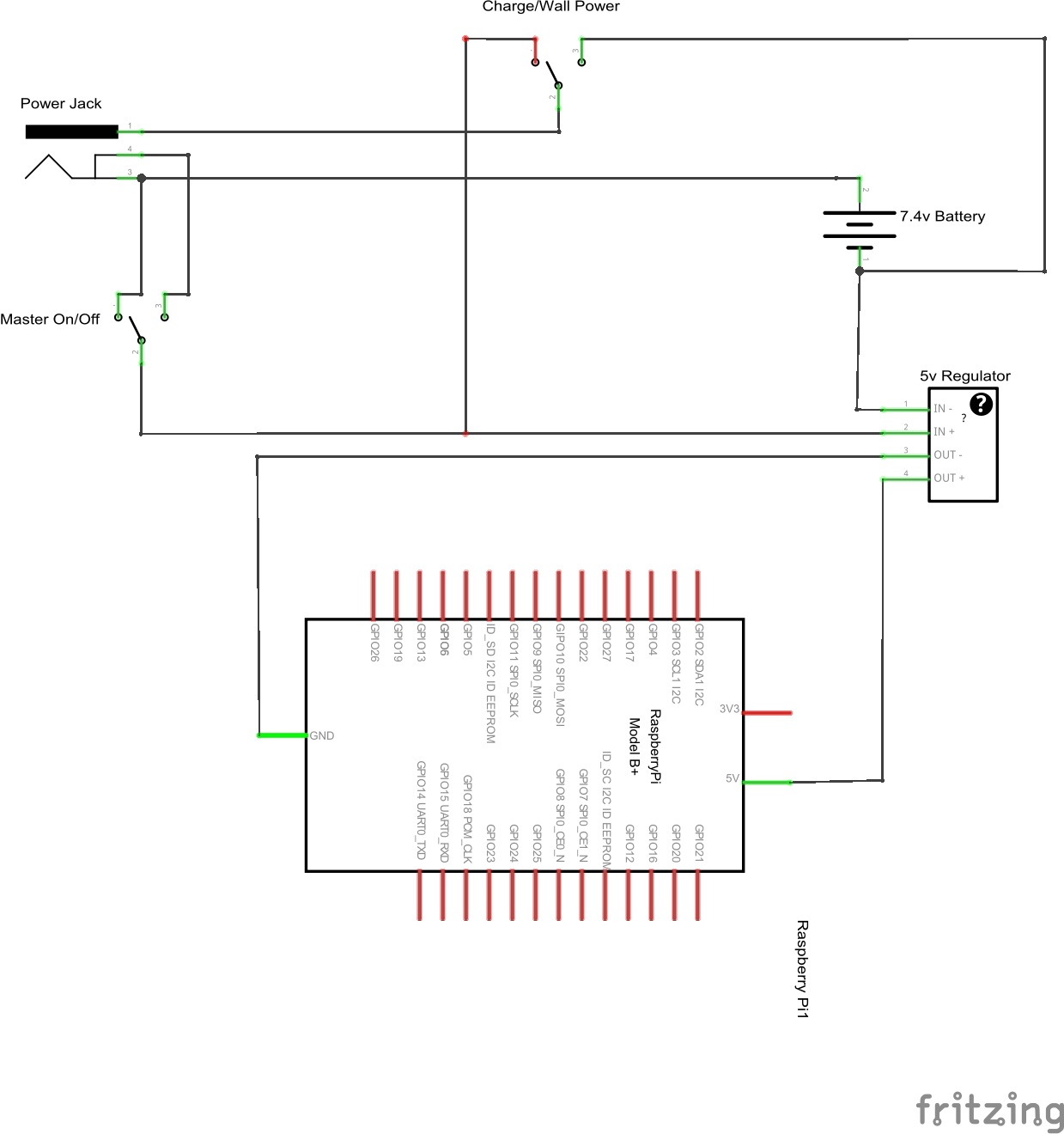 batteries Power Circuit for Raspberry pi portable Electrical