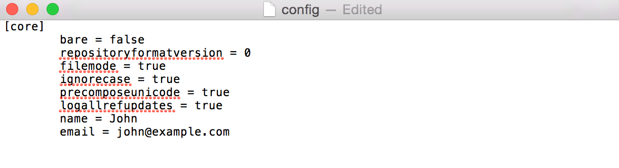 ios Xcode 7 Git Setup Fail unable to autodetect email address