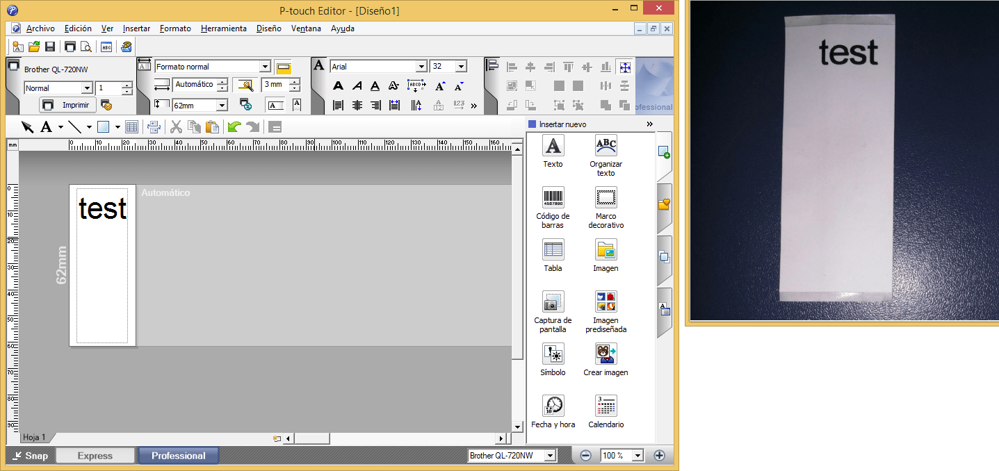 Como imprimir desde codigo java en una impresora Brotherql720nw