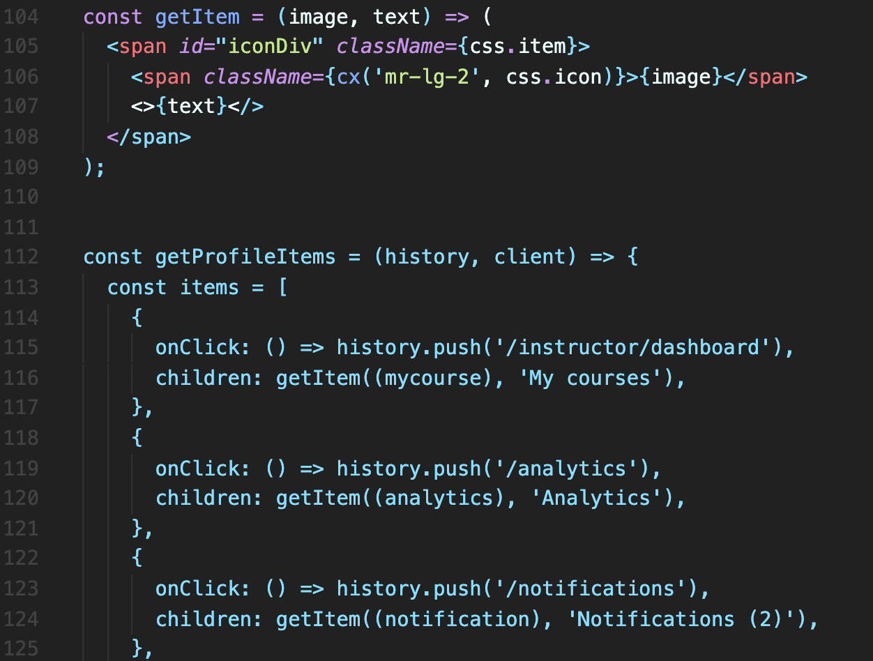 reactjs Need help for syntax highlighting after empty tags in JSX