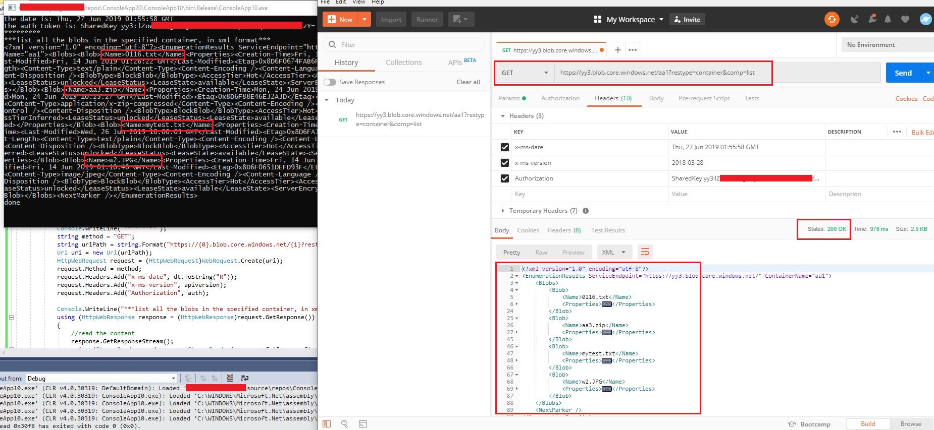 REST Api to Azure blob storage using Access key Stack Overflow