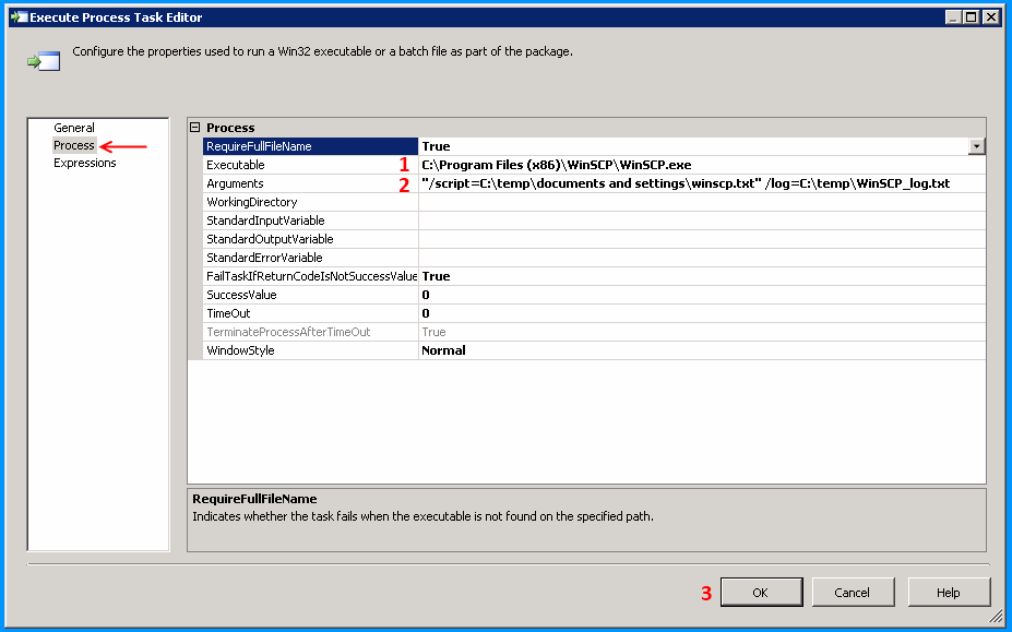 How to fix exit code issue while using WinSCP for SFTP from within SSIS