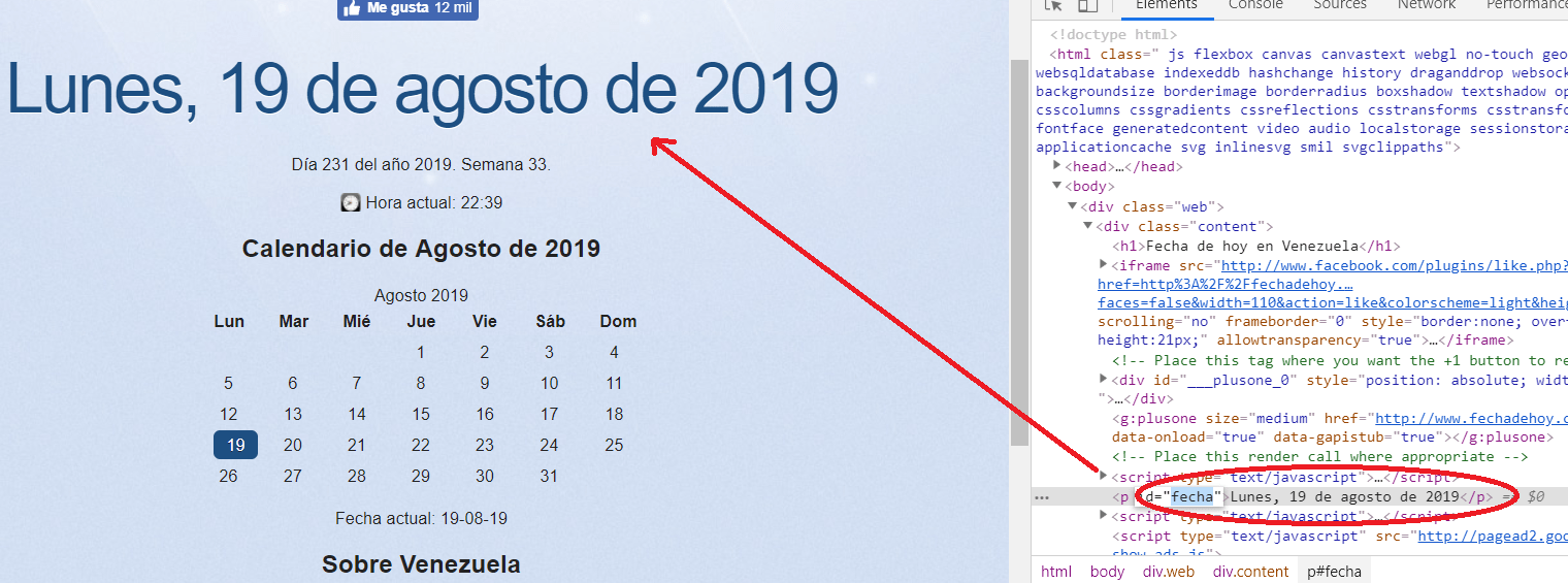 Scraping current date from website using Excel VBA Stack Overflow