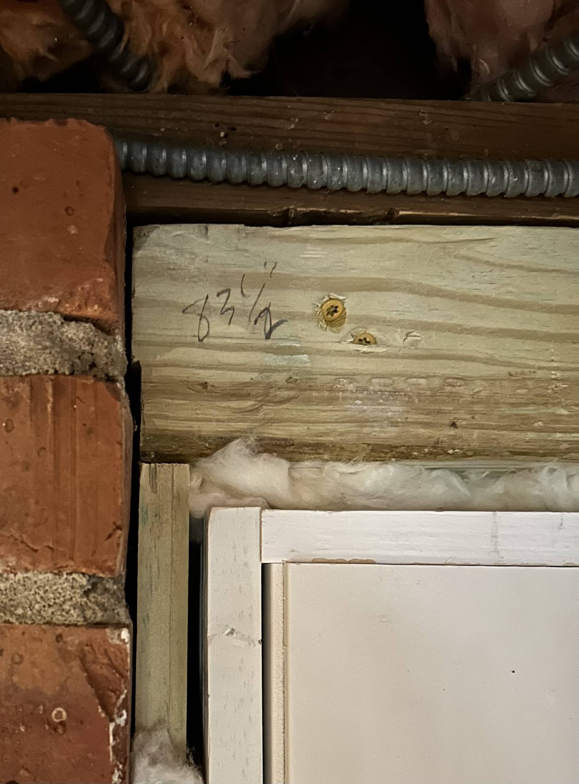 framing Header for exterior door in a brick wall Home Improvement