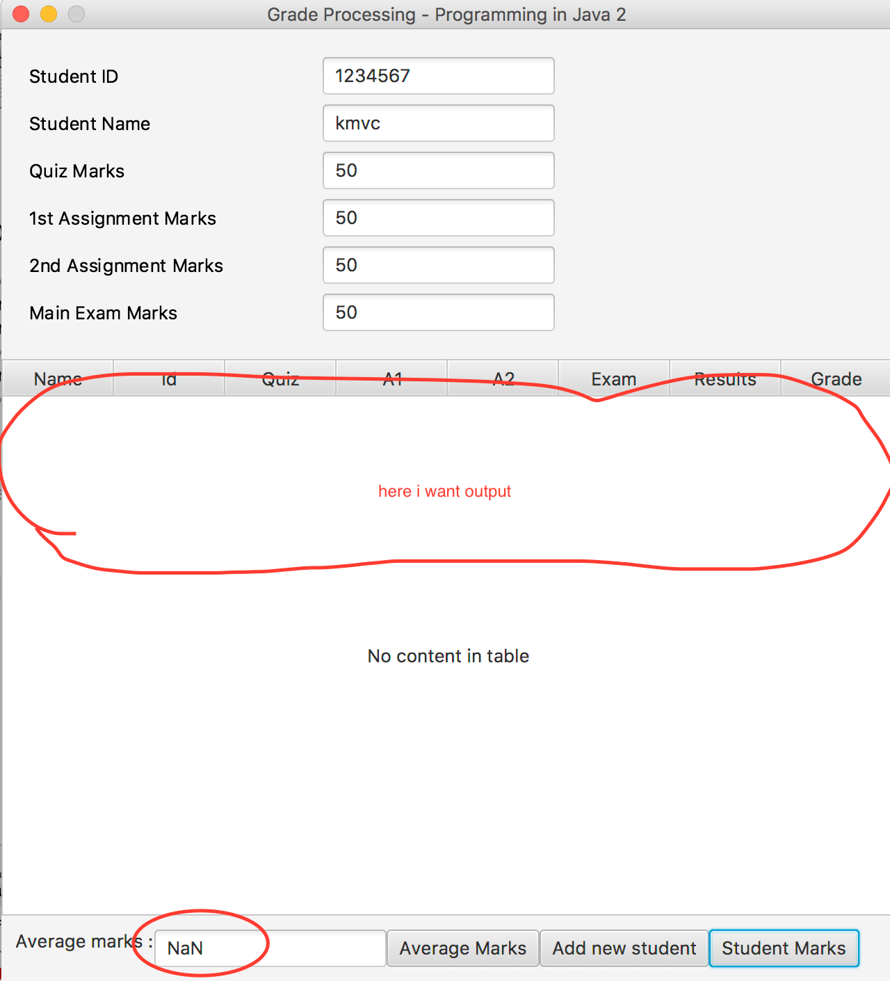 java Grade calculation javafx Stack Overflow