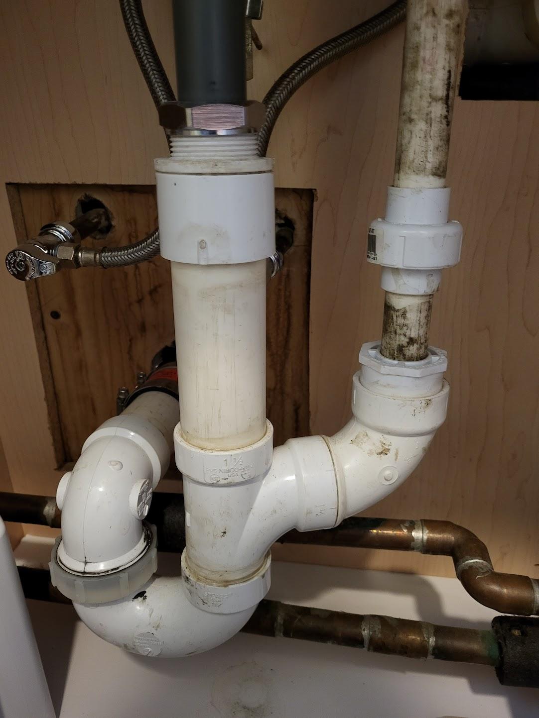 Is this a good way to plumb a garage sink and stop existing sewer gas