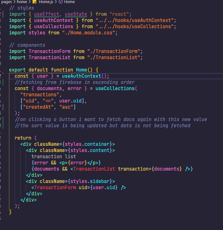 javascript How Can I call useCollection hook again with updated parameters Stack Overflow