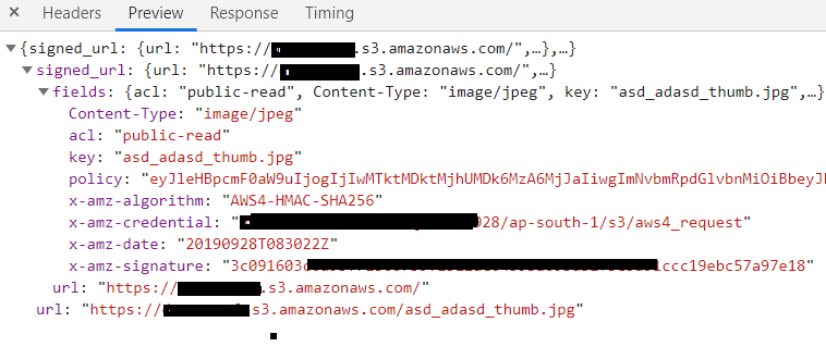 reactjs Why aws s3 bucket is showing invalid parameter type? Stack