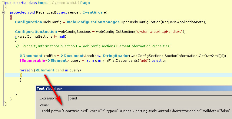 c Why is the ConfigurationManager.GetSection "system.webServer