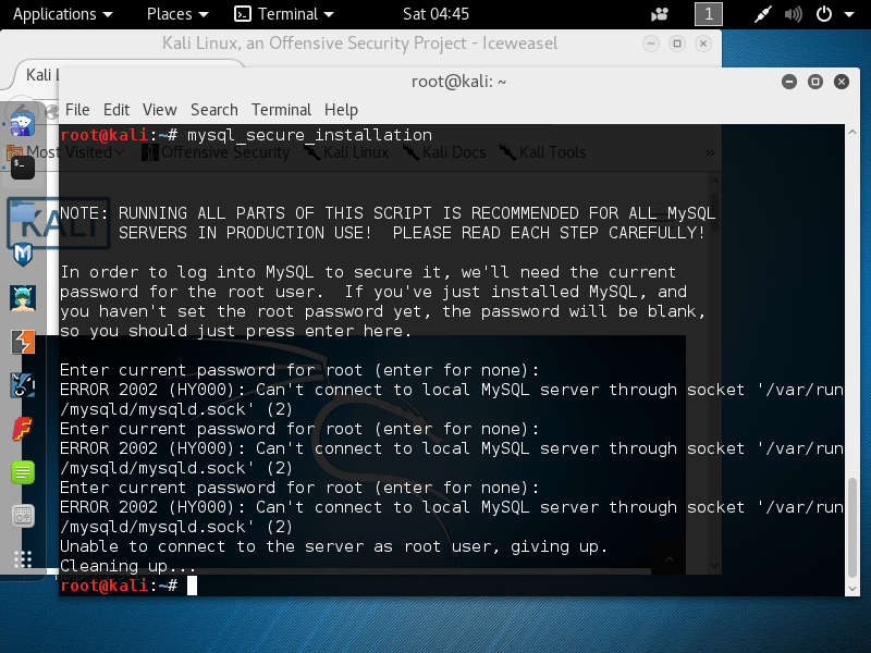 kali linux Can't connect to local MySQL server Unix & Linux Stack