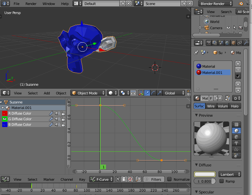 Change object.color property of multiple objects at a time without.