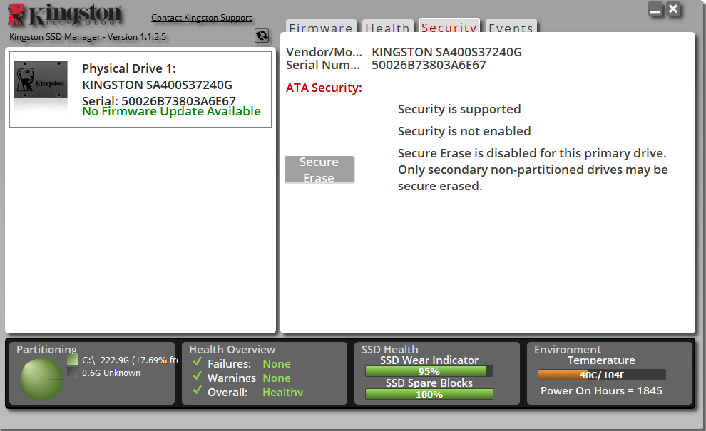 Ata secure erase windows xaserpars