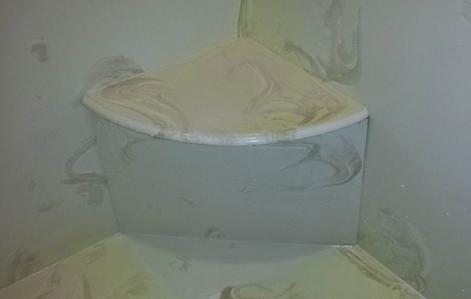 sealing How to repair a shower corner bench Home Improvement Stack