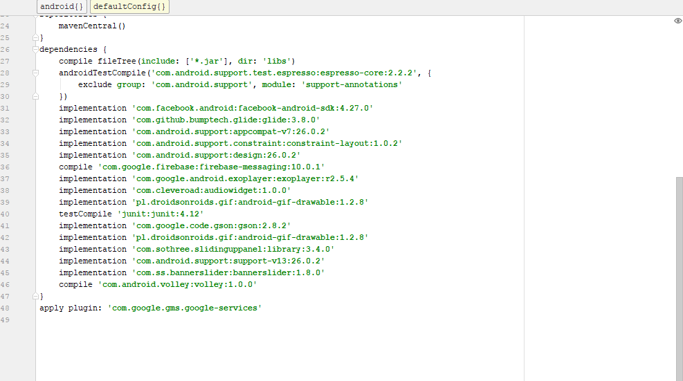 App is crashing on some devices. Android studio shows out of memory