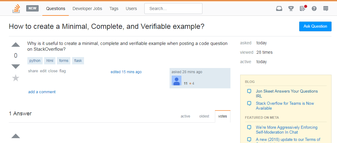 Make (some of the) help pages as questions / answers Meta Stack Overflow