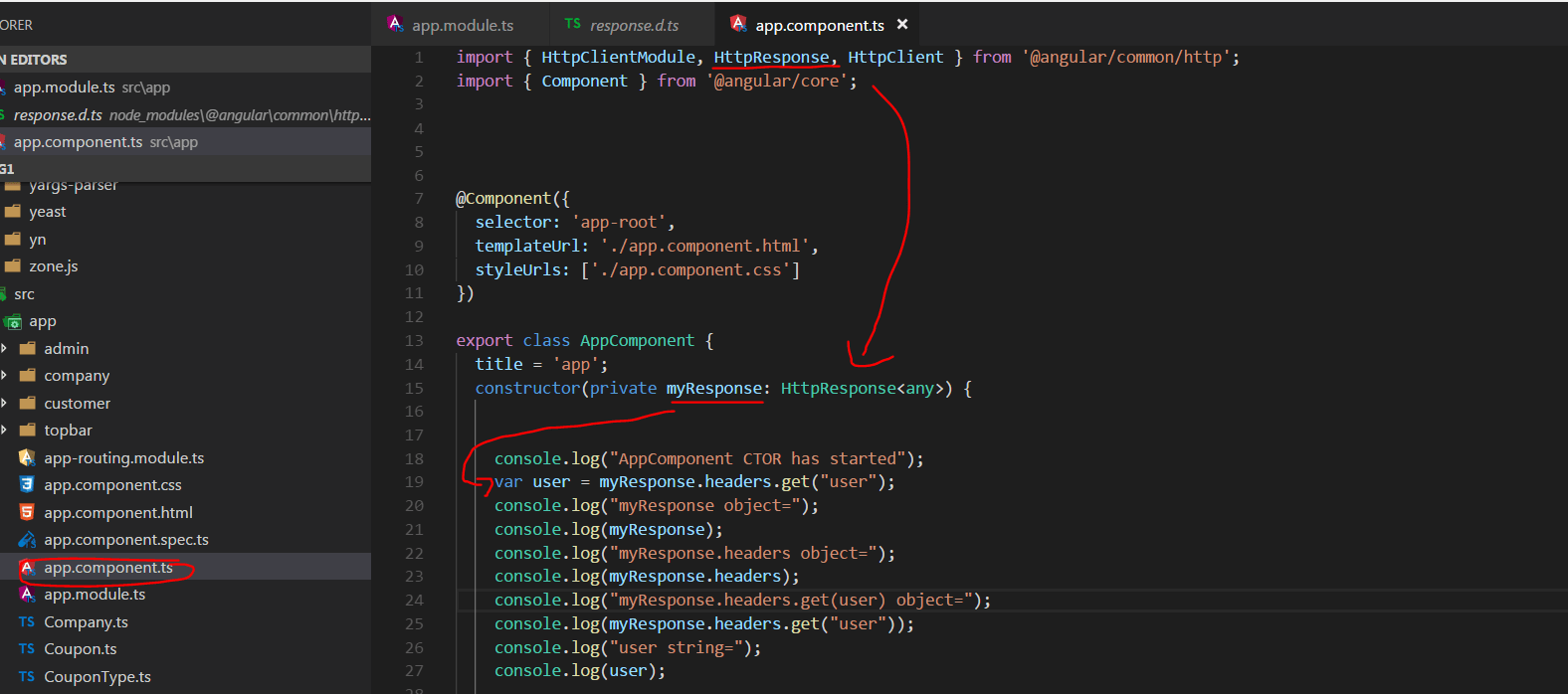 angular No provider for HttpResponse angular5 StaticInjectorError
