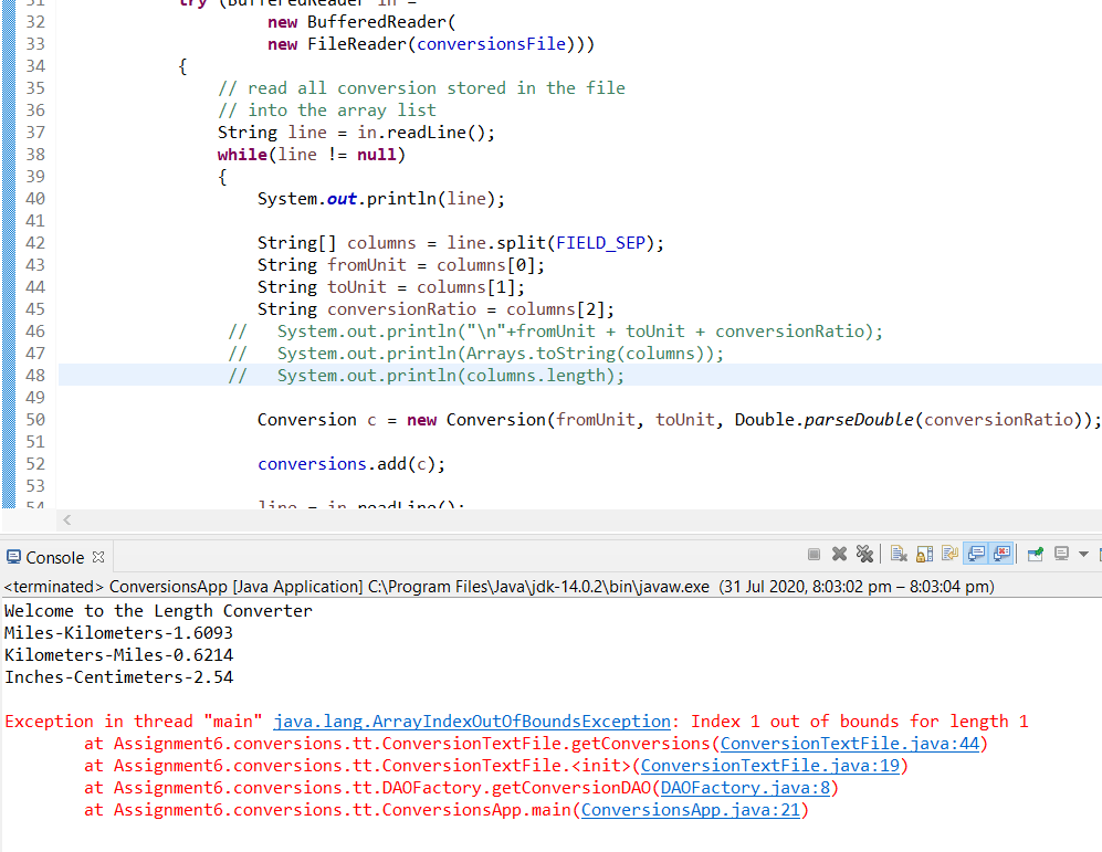JAVA Array index out of bounds even though