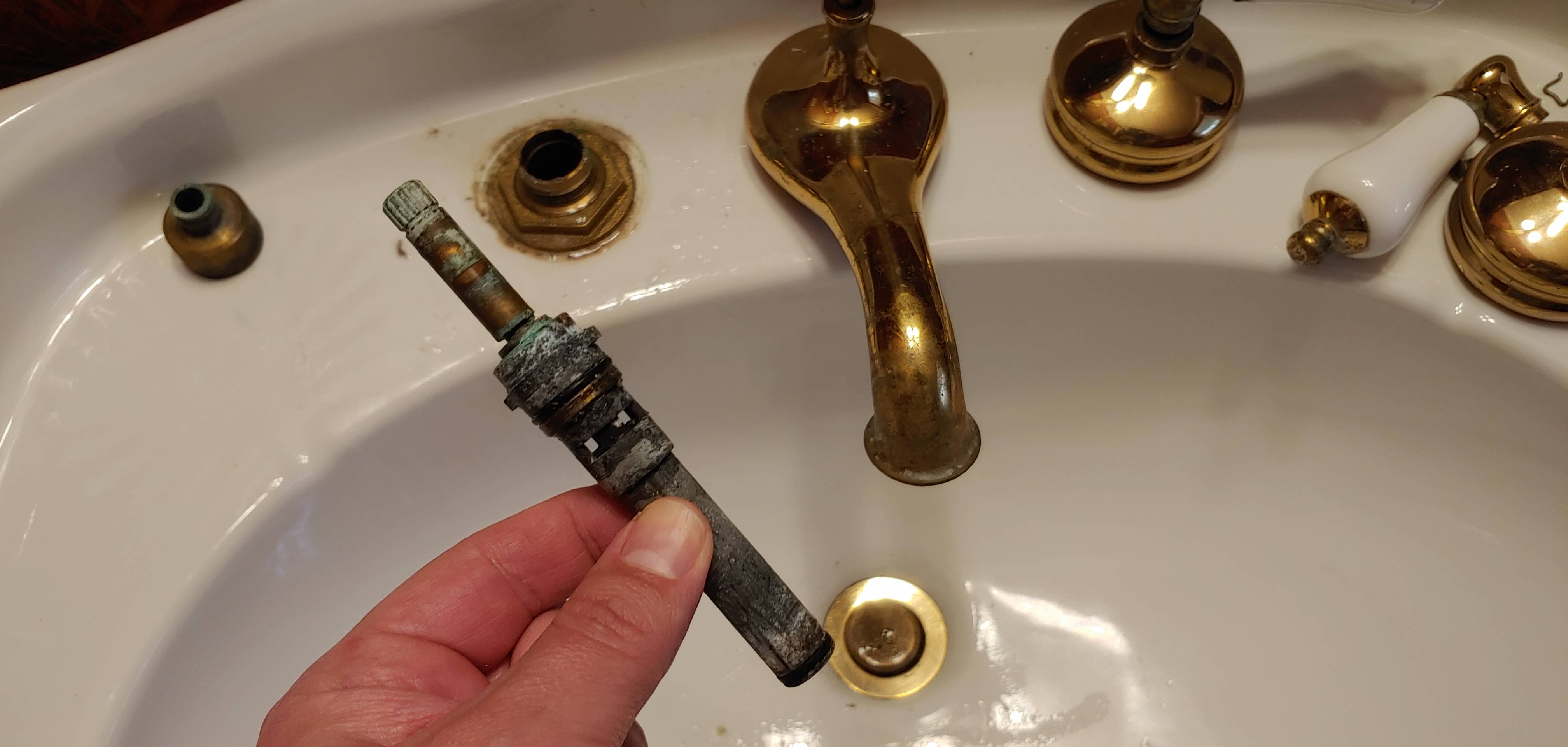 bathroom 30 Year old faucet cartridge replacement Home Improvement