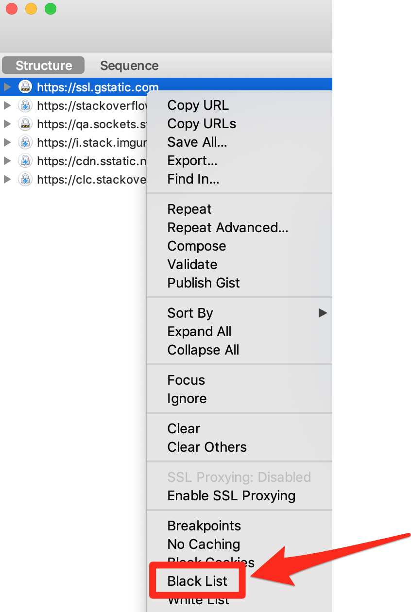 how to block a url in safari developer tools Stack Overflow