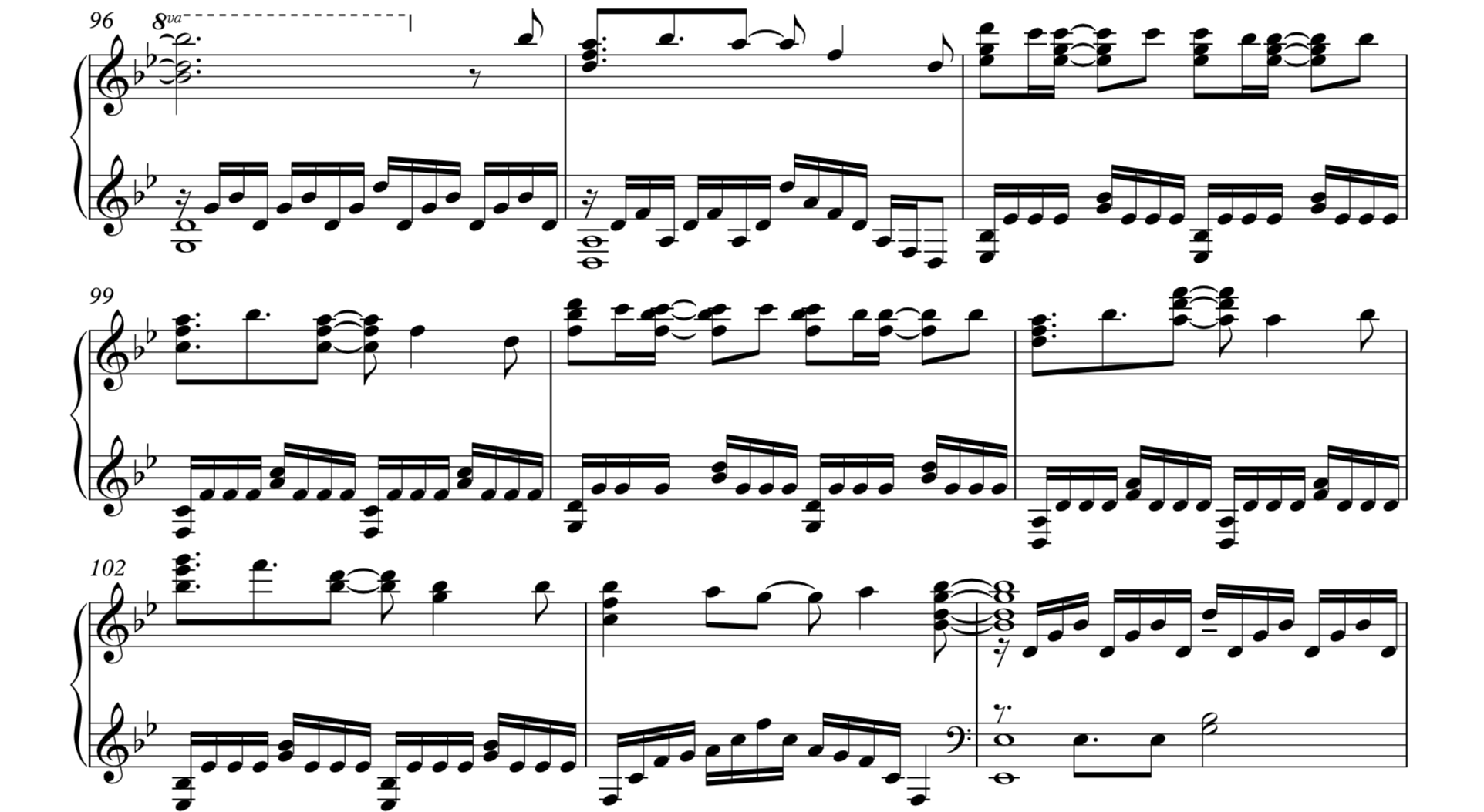 piano Help with repetitive style measure of Tokyo Ghoul's "Unravel
